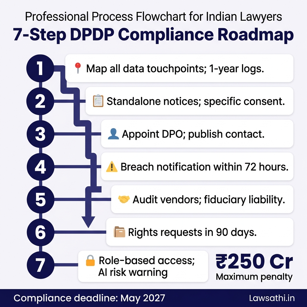 7-Step DPDP Compliance Checklist for Law Firms