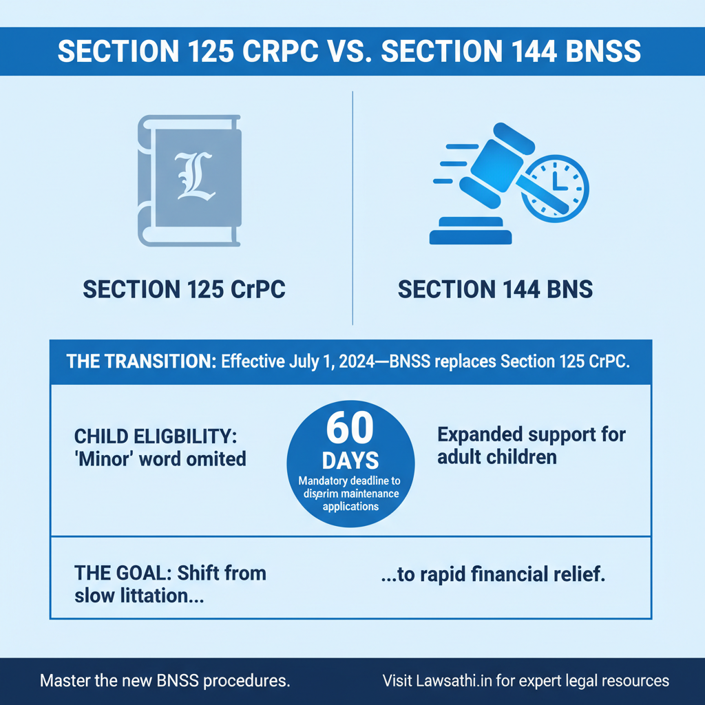 Section 125 CrPC vs. Section 144 BNSS: What's New?