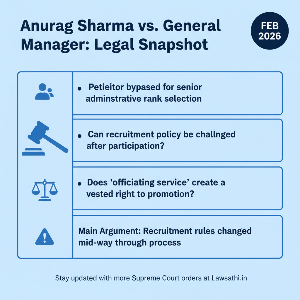 Anurag Sharma vs. General Manager: Case at a Glance