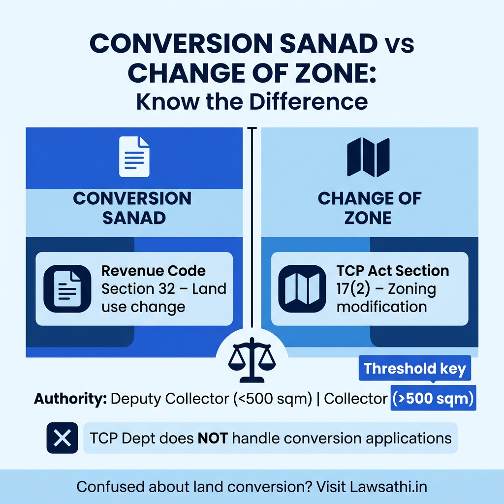 Conversion Sanad vs Change of Zone: Key Legal Distinctions