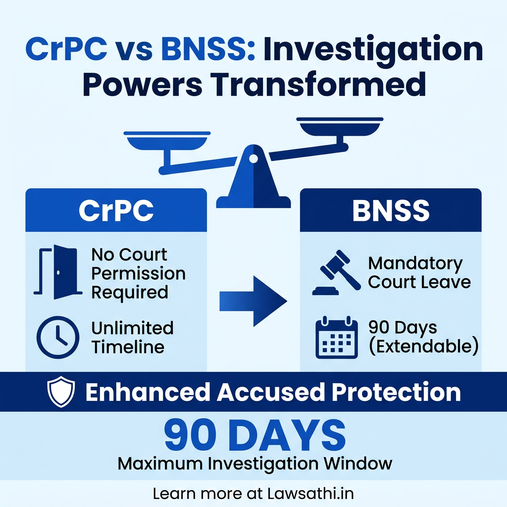 CrPC vs BNSS: The Paradigm Shift in Investigation Powers