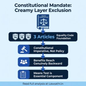 The Constitutional Mandate: Why Creamy Layer Exclusion is Non-Negotiable