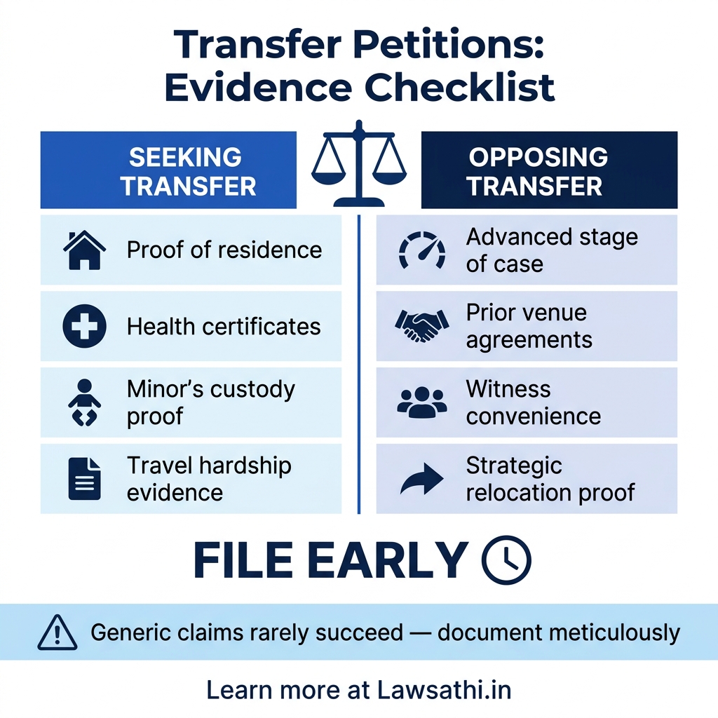Checklist: Evidence Required for Transfer Petitions