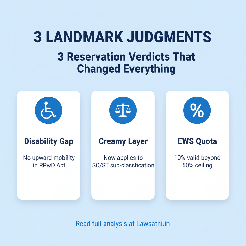 Reservation Law: Three Critical Judicial Pronouncements