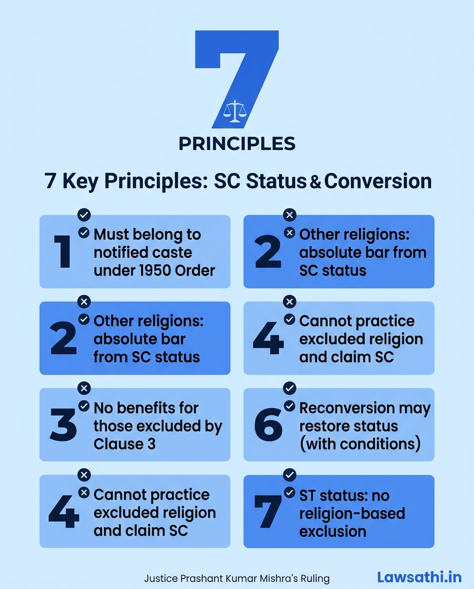 Seven Key Principles on SC Status and Conversion