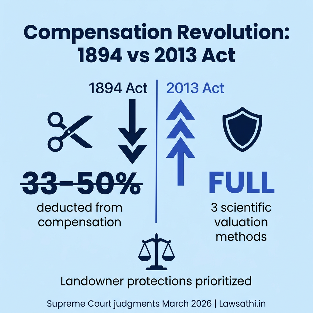 LARR Act 2013 vs Land Acquisition Act 1894: Compensation Revolution
