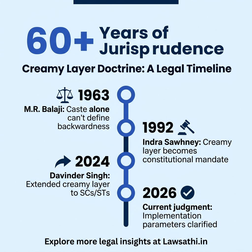 Evolution of Creamy Layer Doctrine: Key Legal Precedents