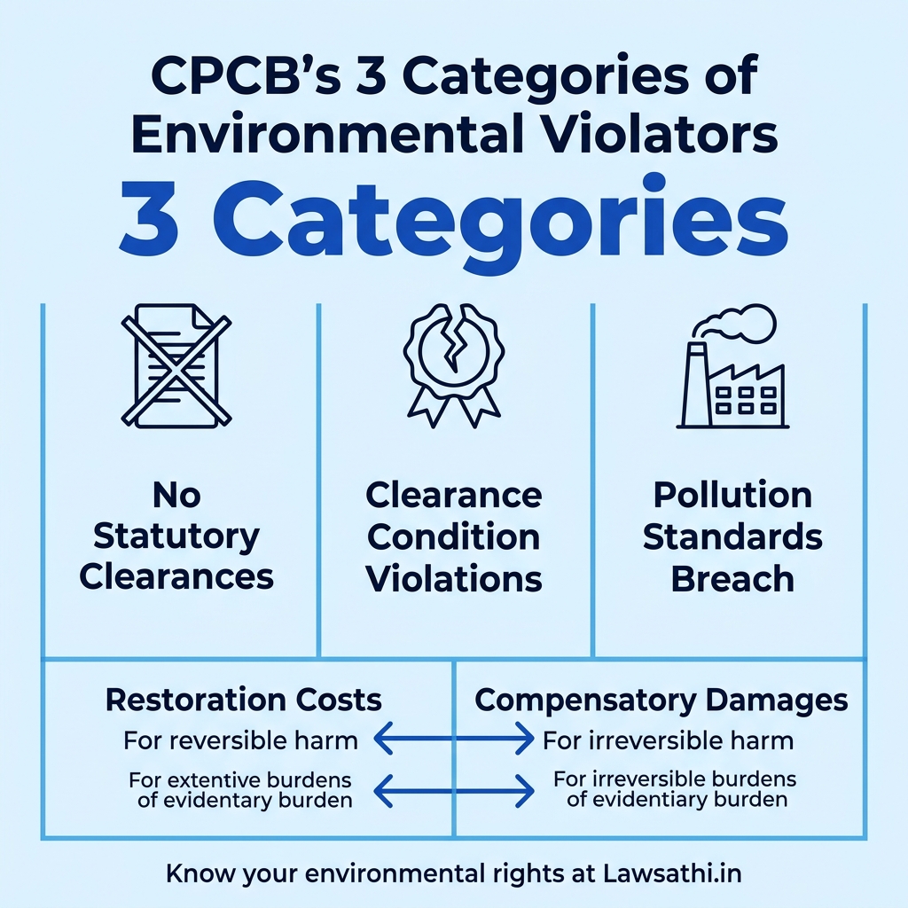Environmental Compensation: CPCB's Three-Category Classification