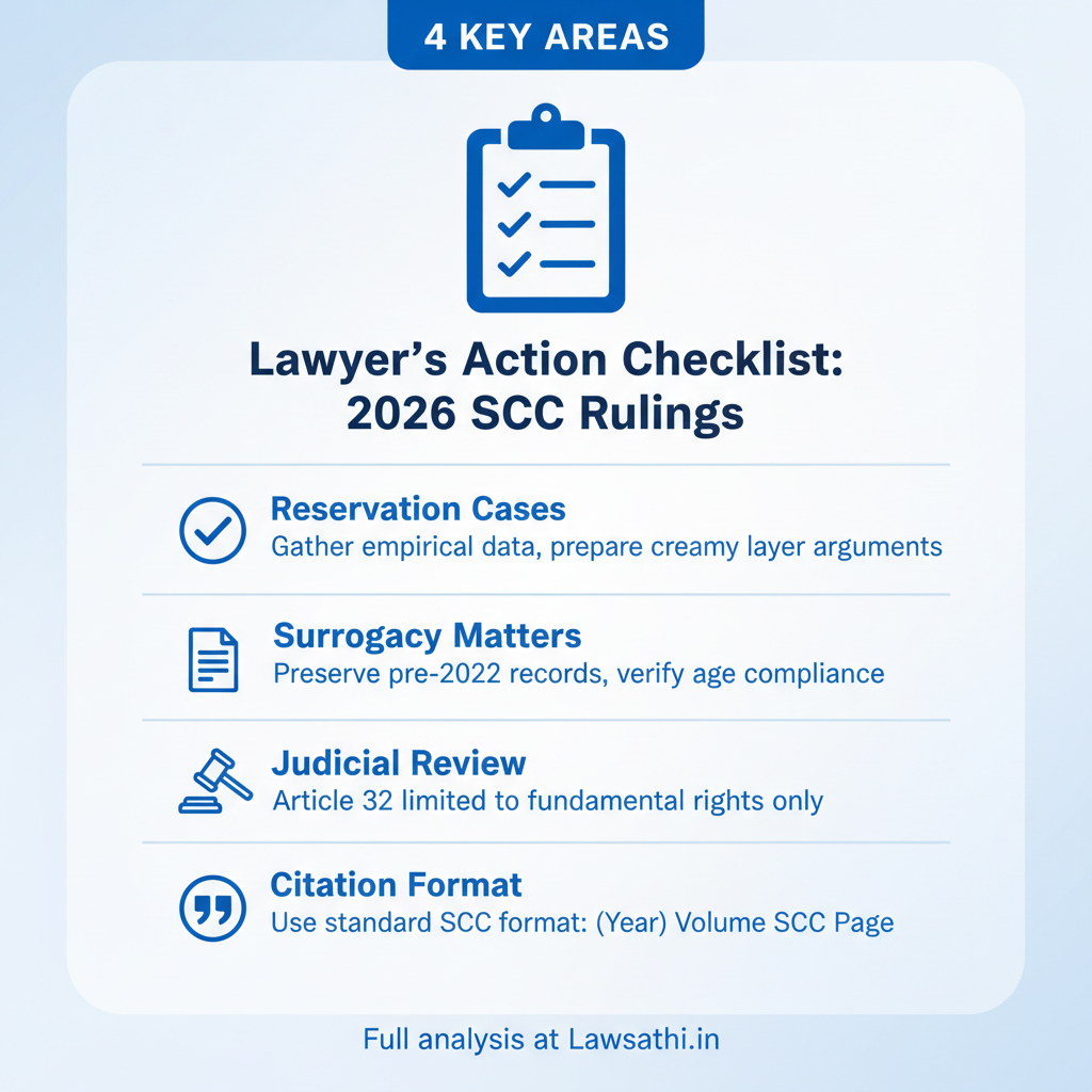 Action Checklist for Legal Practitioners