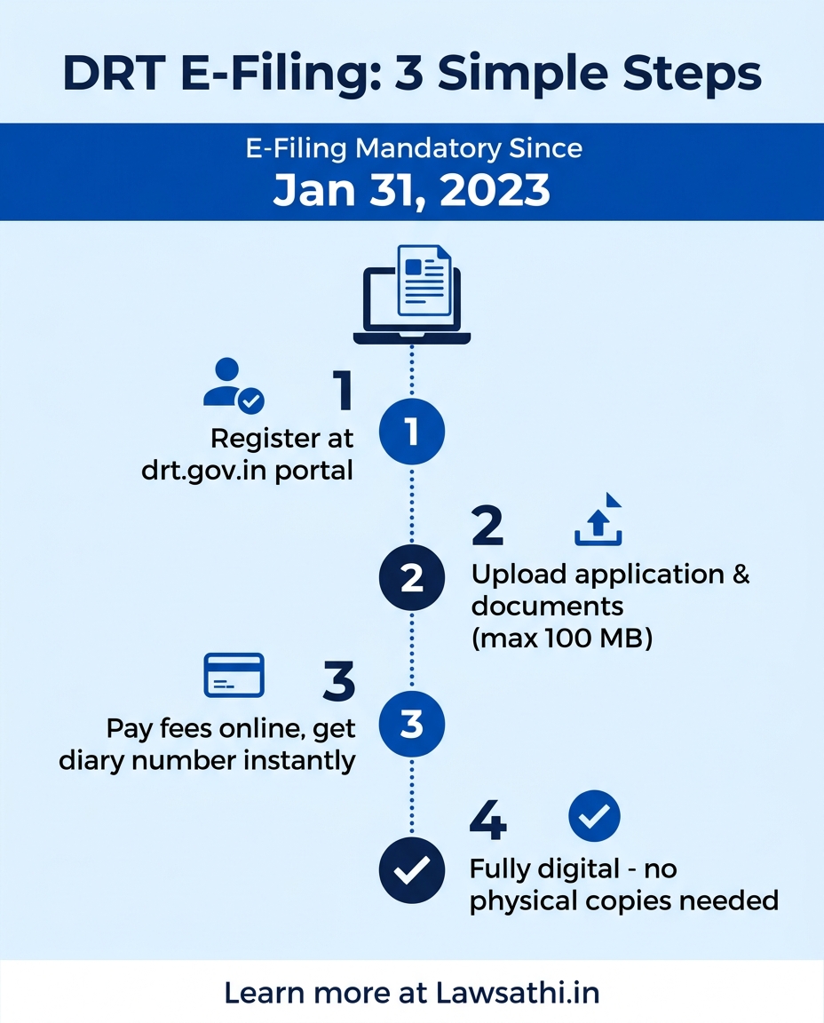 Step-by-Step E-Filing Procedure for DRT Applications