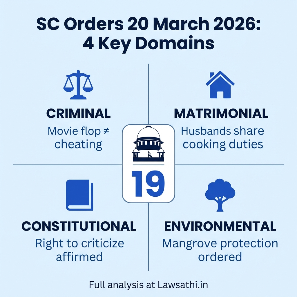 Supreme Court Orders: 20 March 2026 - Key Highlights