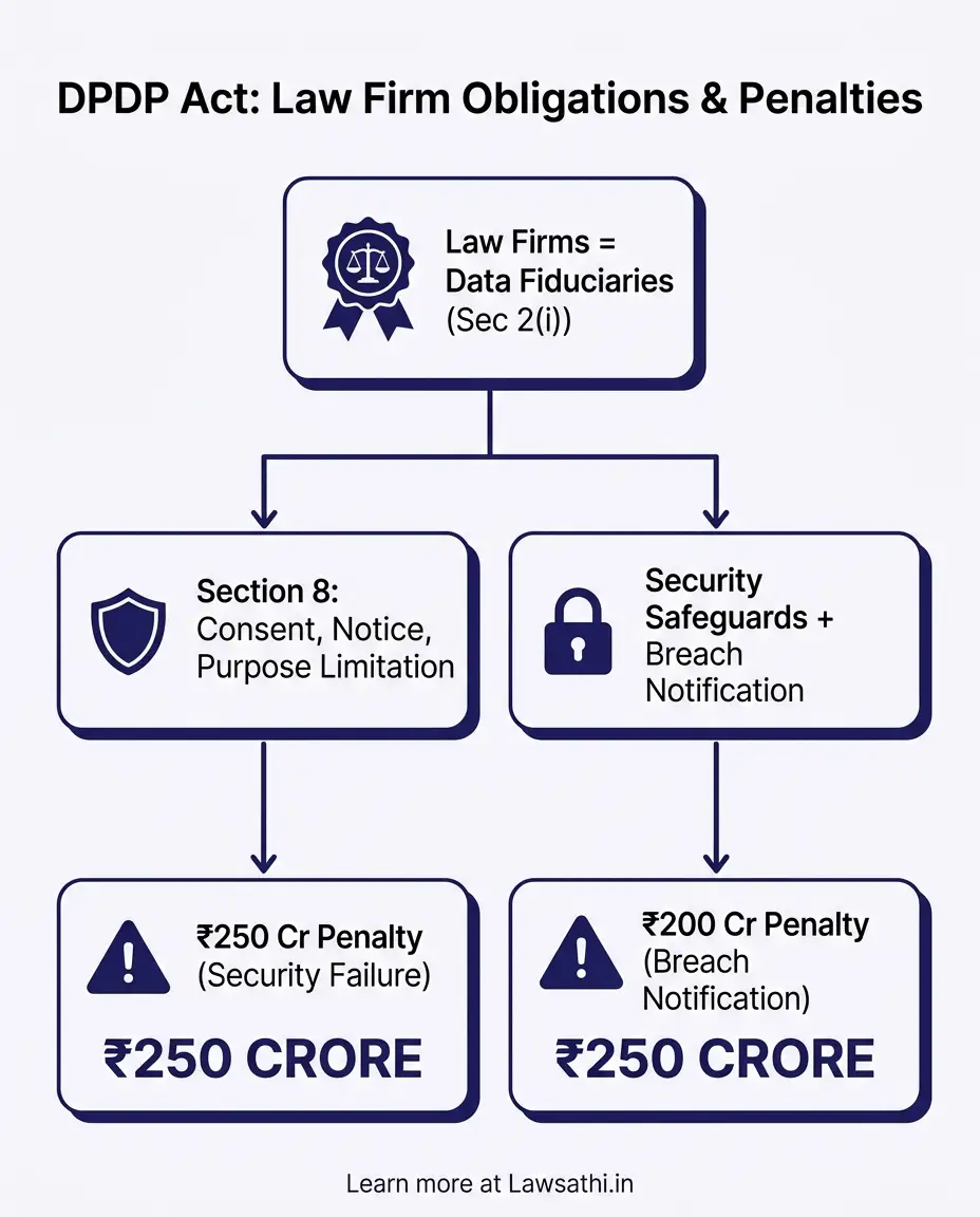DPDP Act: Obligations & Penalties for Law Firms