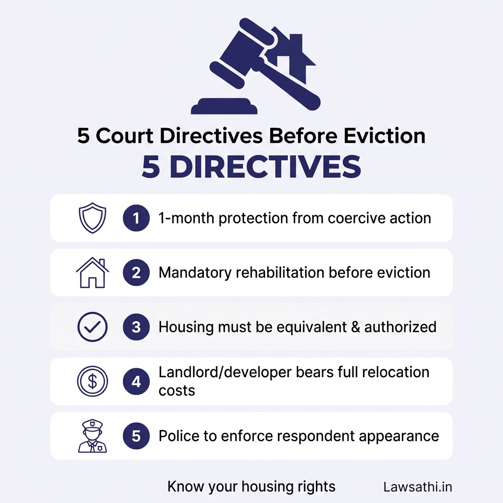 Key Court Directives: Mandatory Rehabilitation Before Eviction