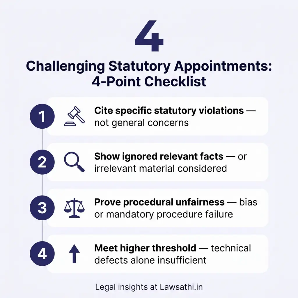 Practitioner's Checklist: Challenging Statutory Appointments