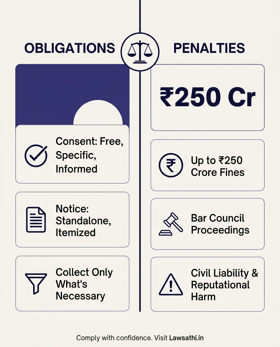 Your Law Firm as a Data Fiduciary: Key DPDP Obligations & Penalties