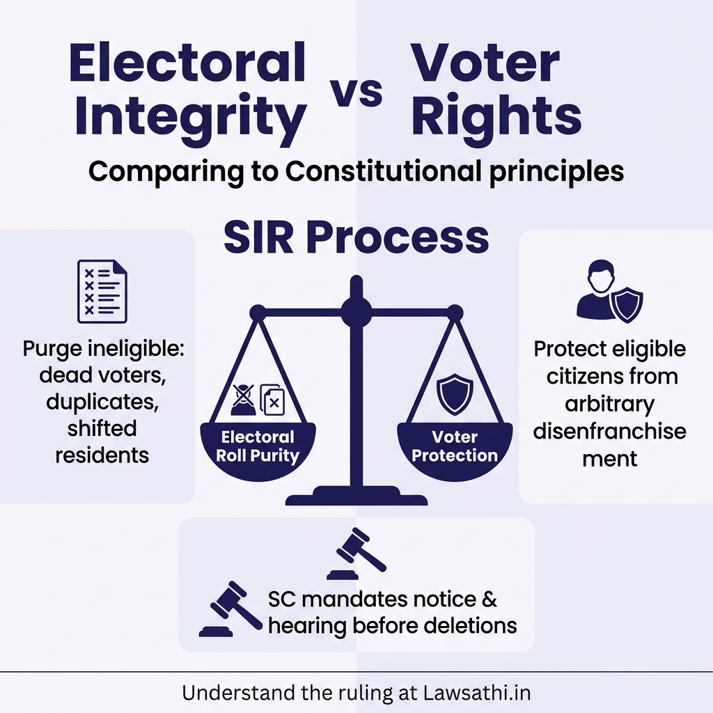 The Constitutional Conflict: Electoral Roll Integrity vs. Voter Rights