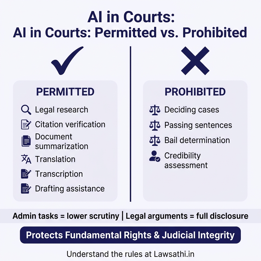 Permitted vs. Prohibited: What AI Can and Cannot Do in Indian Courts