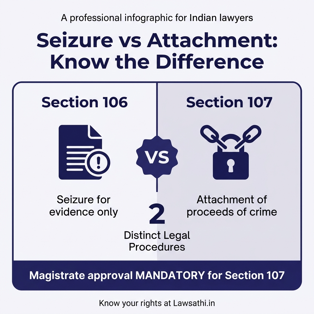 BNSS Section 106 vs Section 107: Key Legal Distinction