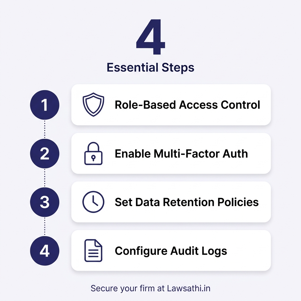 4-Step LawSathi Security Configuration Process