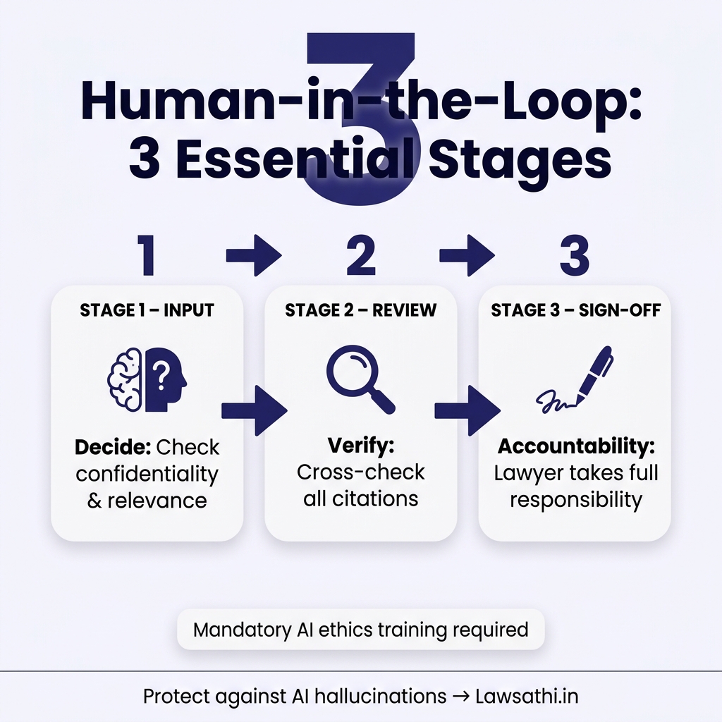 The Human-in-the-Loop Workflow: Three-Stage Process for Responsible AI Use